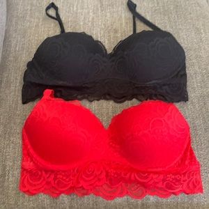 Victoria’s Secret Push Up Lace Bralette - L